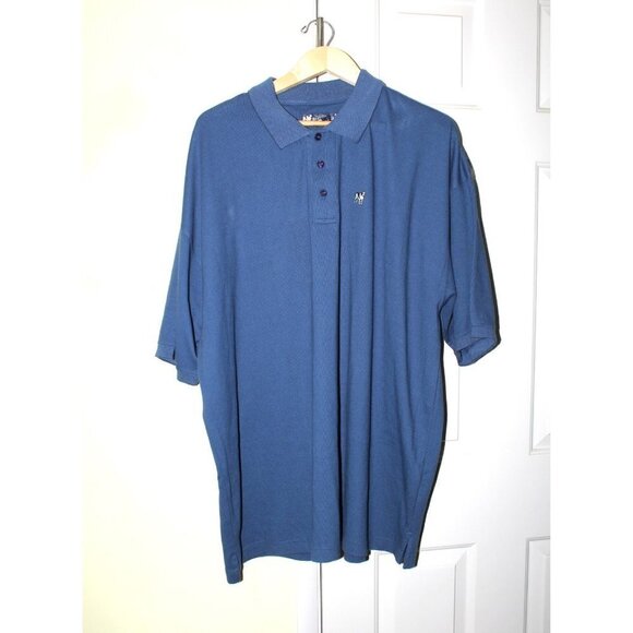 Big Dog Men Blue Polo T shirt Size 3X Short Sleeve Cotton - Picture 1 of 8